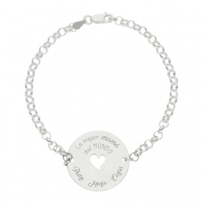 PULSERA MAMA + FRASE PLATA...
