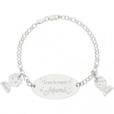 PULSERA MEJOR MAMA PLATA 925MM