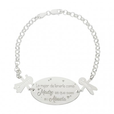 PULSERA MEJOR ABUELA PLATA...