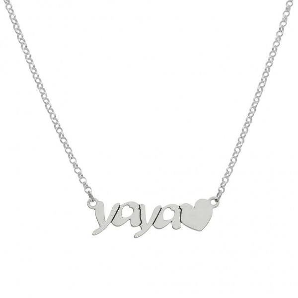 GARGANTILLA YAYA + CORAZON PLATA 925MM