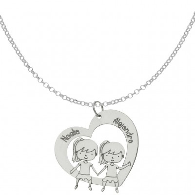 GARGANTILLA CORAZON + NIÑAS...