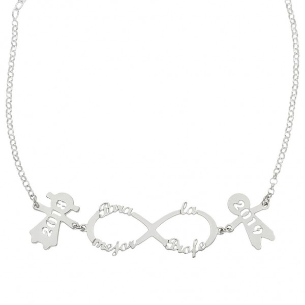 GARGANTILLA PLATA 925MM INFINITO + NIÑOS