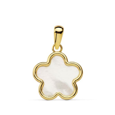 18K COLGANTE FLOR NACAR...