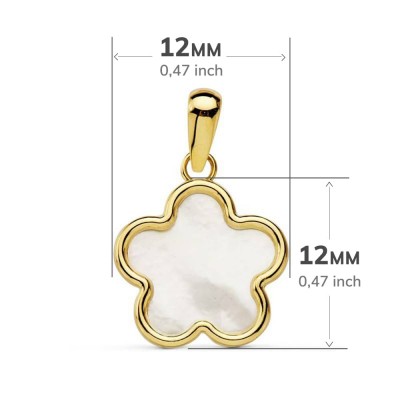 18K COLGANTE FLOR NACAR... 2