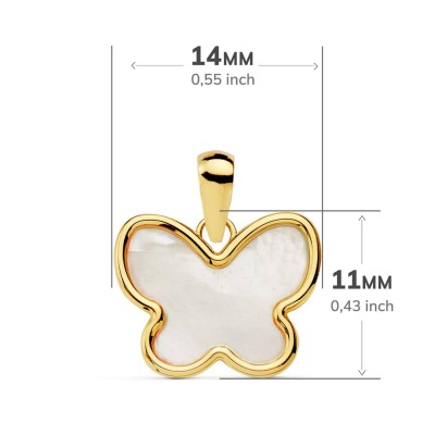 18K COLGANTE MARIPOSA NACAR... 2