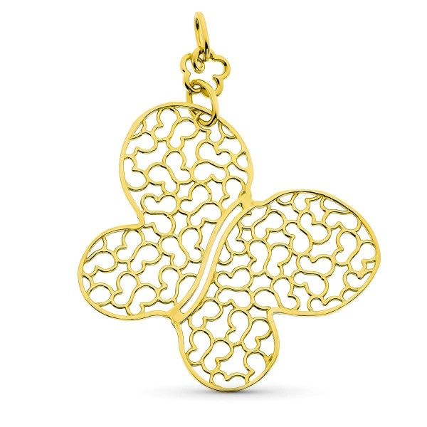 18K COLGANTE ORO AMARILLO MARIPOSA...