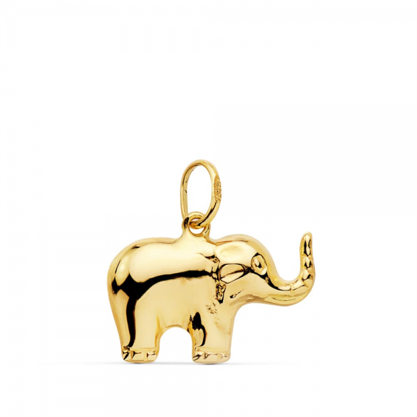 18K COLGANTE ELEFANTE LISO 16X10 MM