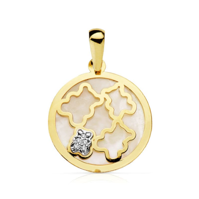 18K COLGANTE BICOLOR NACAR... 2