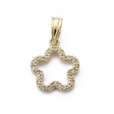 18K COLGANTE FLOR...