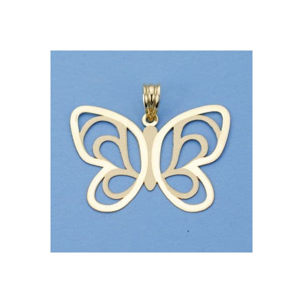 18K COLGANTE LASER MARIPOSA 32X24 MM