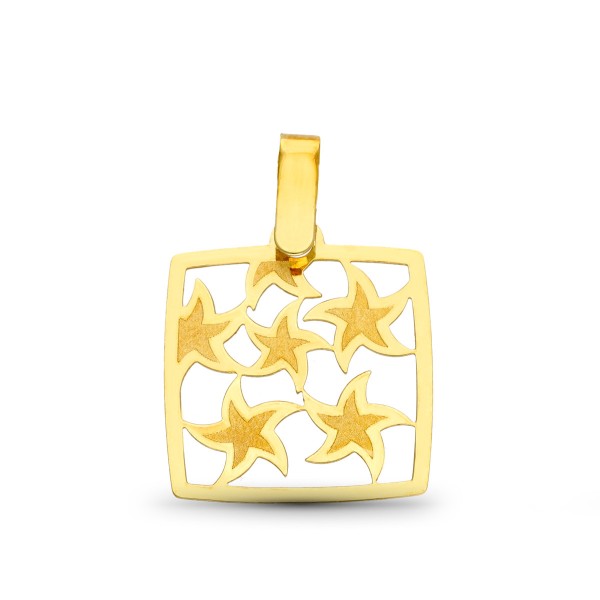 18K COLGANTE ORO AMARILLO LASER MATE...