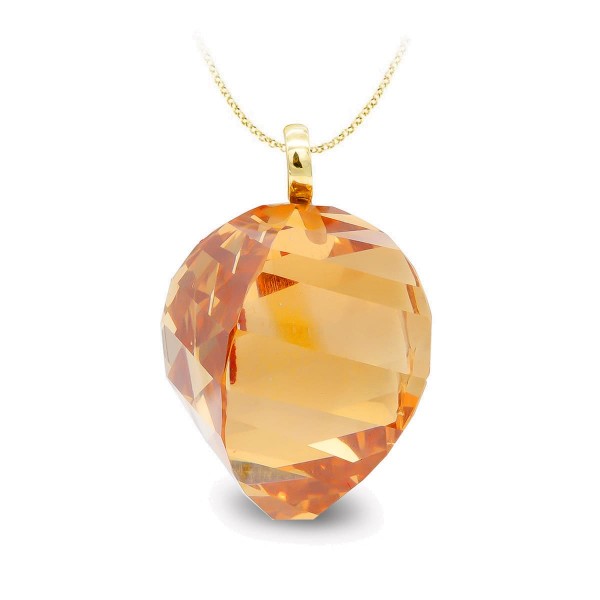 18K COLGANTE ORO PIEDRA TOPACIO 18 MM...