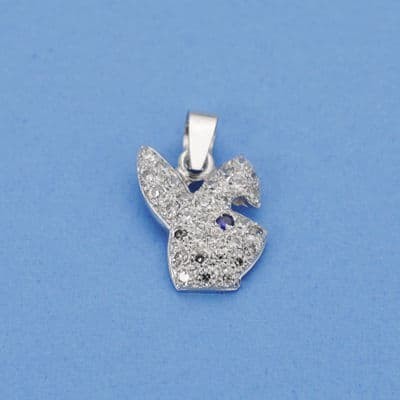 18K COLGANTE ORO BLANCO...