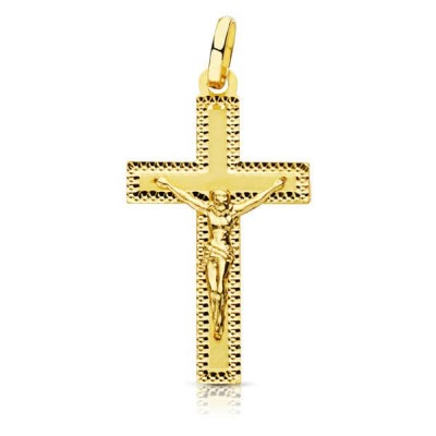 18K CRUZ CRISTO TALLADA...