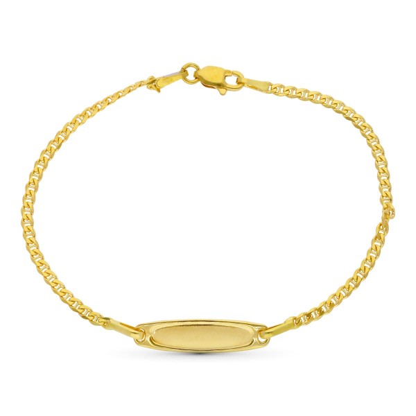 18K ESCLAVA ORO AMARILLO ANCLA 17 CM