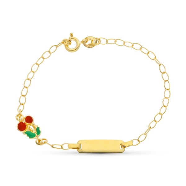 18K ESCLAVA ORO AMARILLO CEREZAS...