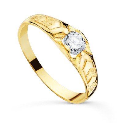 18K SOLITARIO ORO AMARILLO...