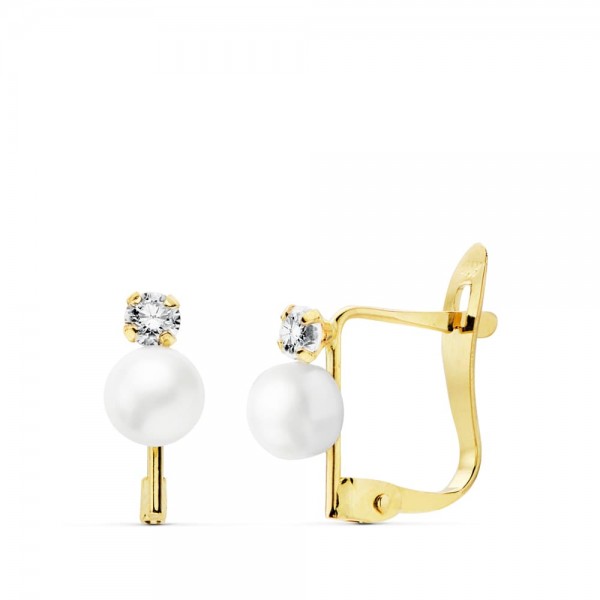 18K PENDIENTES CIRCONITAS 2.5 MM...