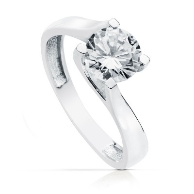 18K SOLITARIO ORO BLANCO 7 MM