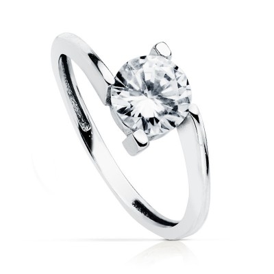 18K SOLITARIO ORO BLANCO 7 MM