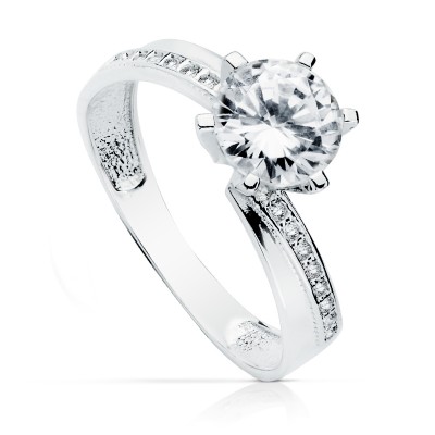 18K SOLITARIO 7 MM ORO...