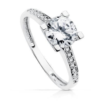 18K SOLITARIO 7 MM ORO...