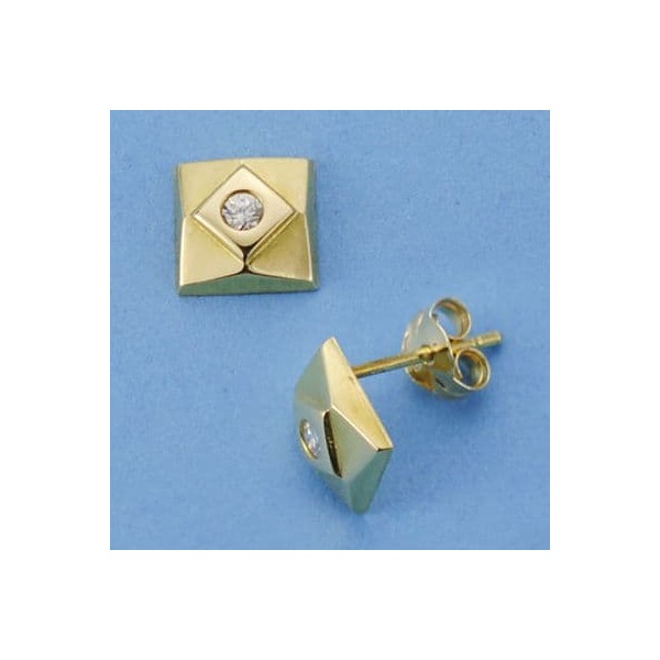 18K PENDIENTES ORO AMARILLO CUADRADOS...