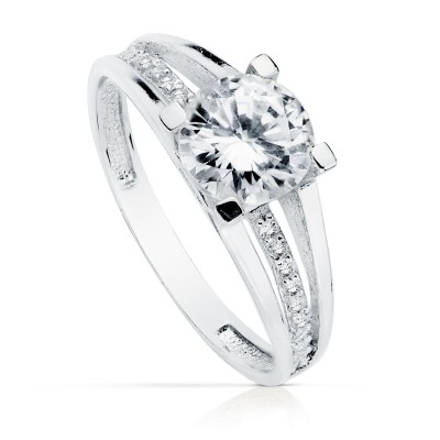 18K SOLITARIO 7 MM ORO...