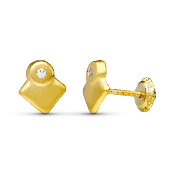 18K PENDIENTES ORO AMARILLO ROMBOS...