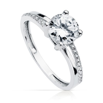 18K SOLITARIO 7 MM ORO...