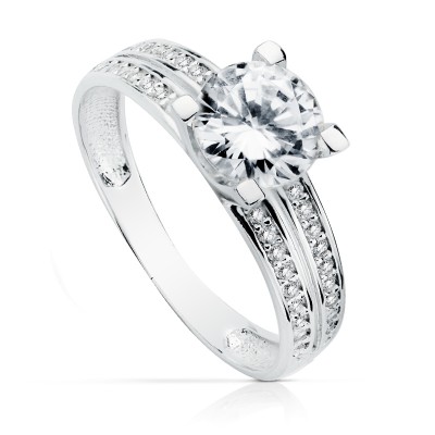 18K SOLITARIO 7 MM ORO...