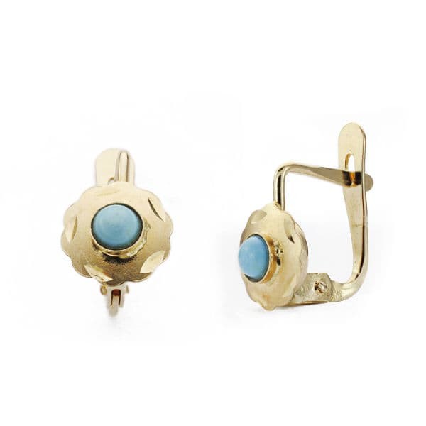 18K PENDIENTES ORO AMARILLO CUBANAS...