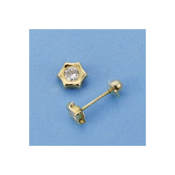 18K PENDIENTES ORO AMARILLO ESTRELLA...