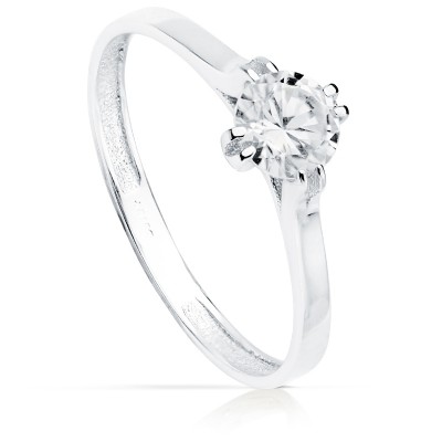 18K SOLITARIO ORO BLANCO...