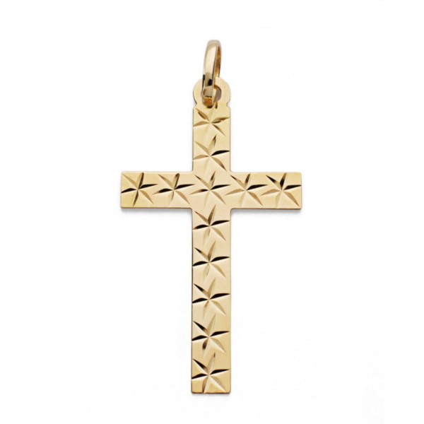 18K CRUZ ORO AMARILLO SIN CRISTO...