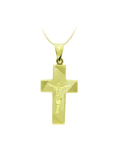 18K CRUZ ORO AMARILLO CON...