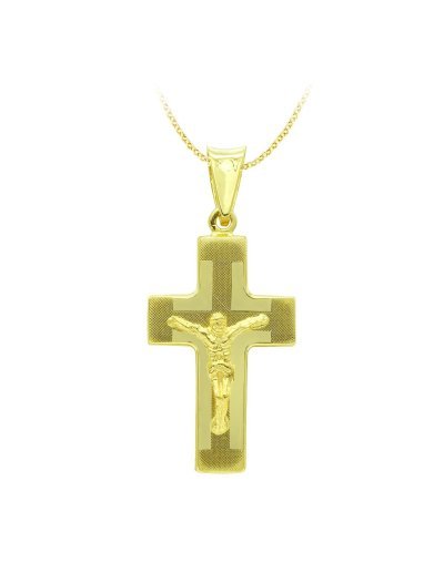 18K CRUZ ORO AMARILLO CON...