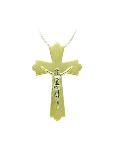 18K CRUZ ORO AMARILLO CON...