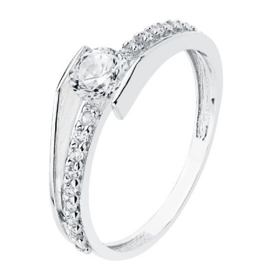 18K SOLITARIO ORO BLANCO...