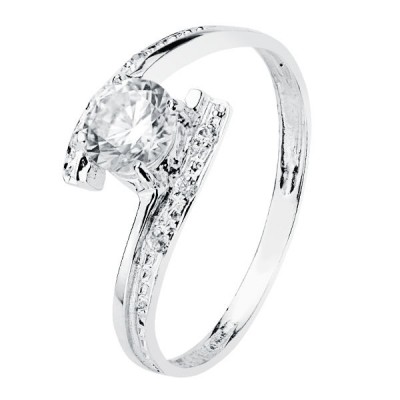 18K SOLITARIO ORO BLANCO...