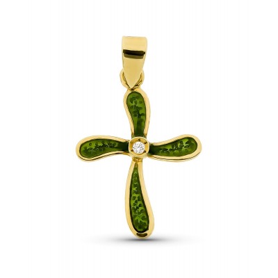 18K CRUZ ORO AMARILLO...
