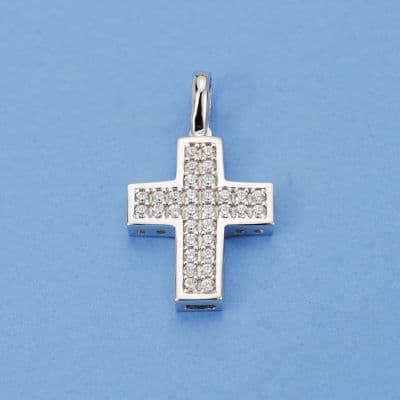 18K CRUZ HUECA CIRCONITAS...