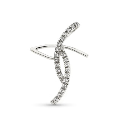 18K CRUZ ORO BLANCO Y...