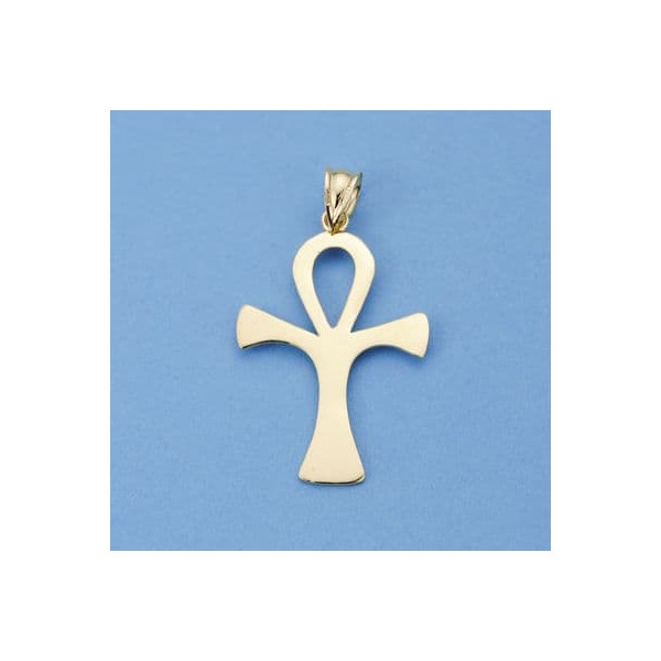 18K CRUZ DE LA VIDA ORO AMARILLO SIN...