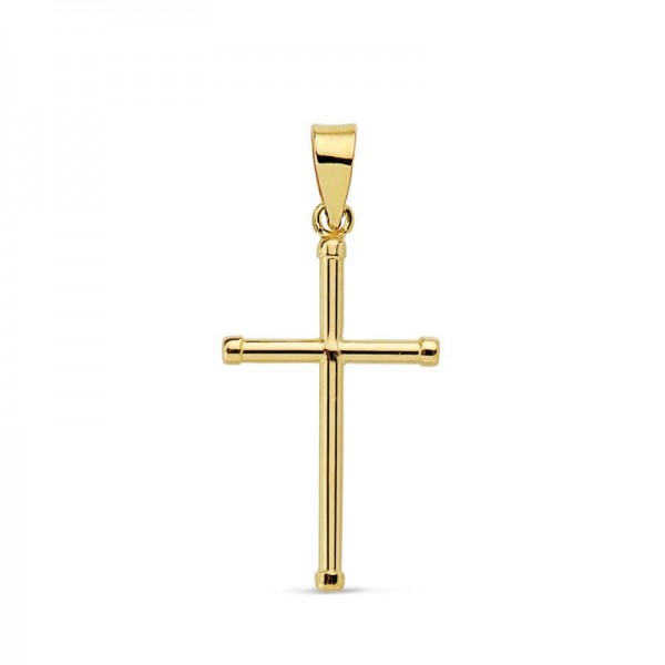 18K CRUZ LISA TUBO 1.5 MM 21X13MM