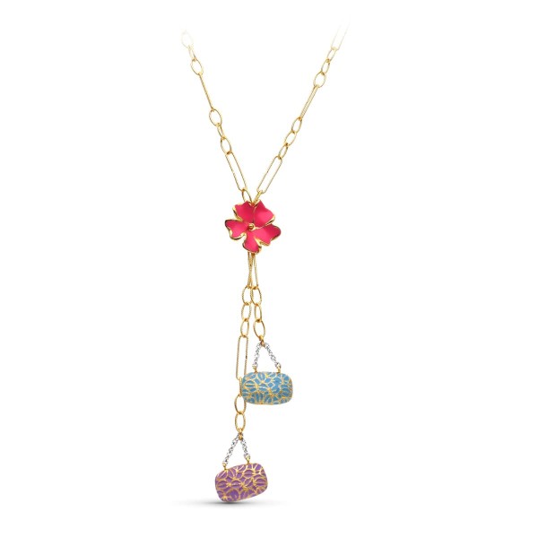 18K GARGANTILLA ORO AMARILLO MOTIVOS...