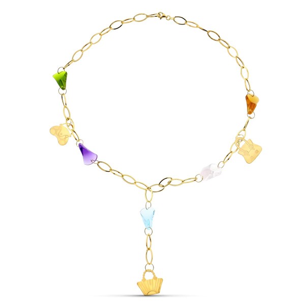 18K GARGANTILLA ORO AMARILLO PIEDRAS...