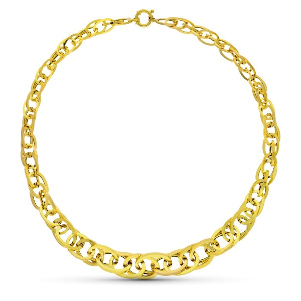 18K GARGANTILA ORO AMARILLO ESLABONES...