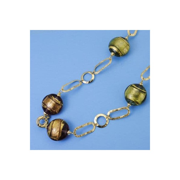 18K GARGANTILA COLLAR BOLAS MURANO 19...