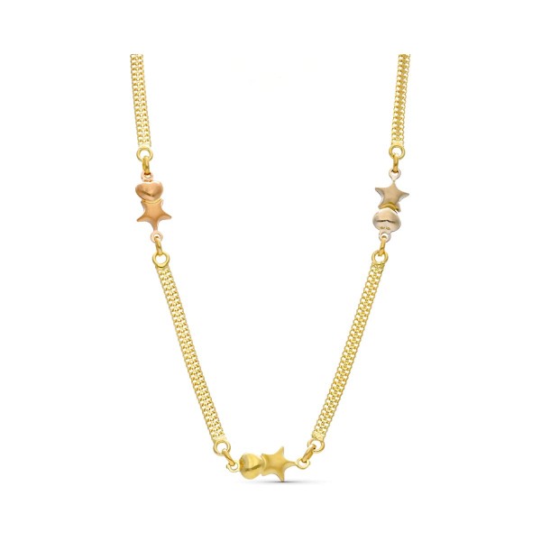 18K GARGANTILLA ORO TRICOLOR MALLA Y...